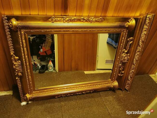 Barokowe Lustro 133x97 Drewniana rama Retro Vintage Glamour