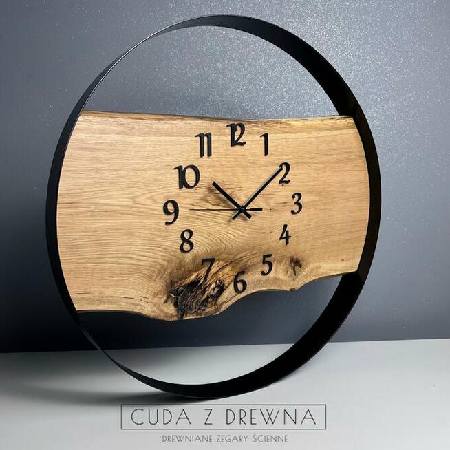 Nowoczesny zegar ścienny na zamowienie l CUDA Z DREWNA