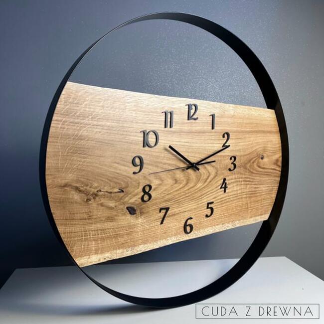 Nowoczesny zegar ścienny na zamowienie l CUDA Z DREWNA