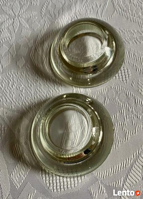 Para szklanych świeczników vintage na tealighty