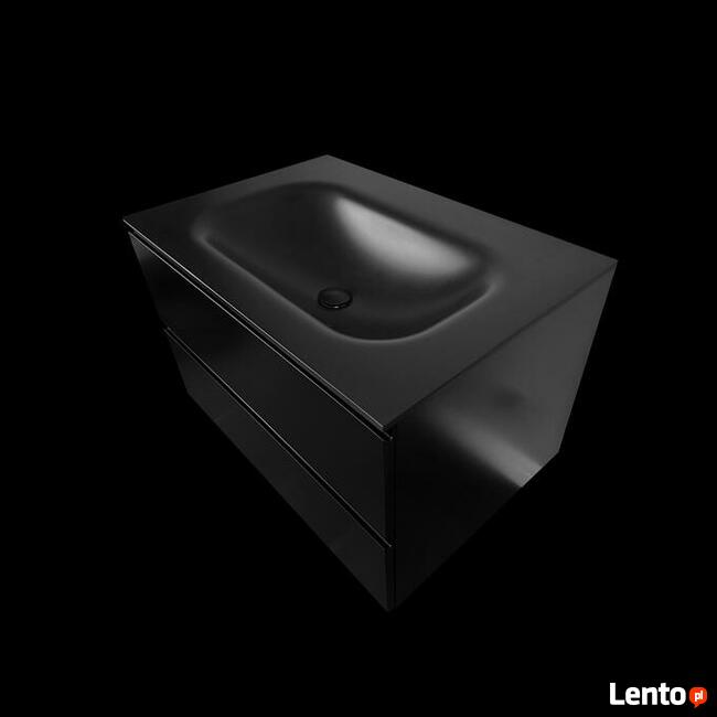 Szafka łazienkowa z blatem i umywalką (solid surface)