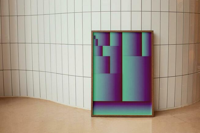 Plakat A3 w ramie (Iteration) 29,7x42cm grafika, obrazek