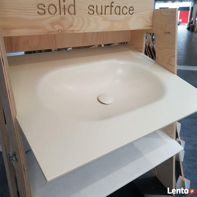 Umywalka łazienkowa wygięta bezpośrednio z blatu 80x60x1.2cm