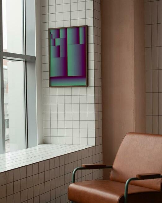 Plakat A3 w ramie (Iteration) 29,7x42cm grafika, obrazek