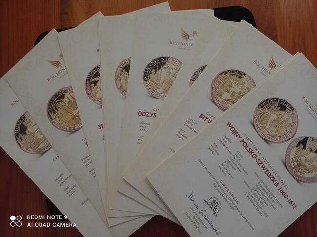 Bóg Honor Ojczyzna zestaw 12 monet ORGINALNE NOWE plus GRATI