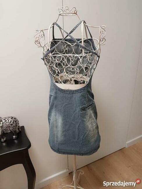 Sukienka jeansowa, bardzo oryginalna, stan idealny, rozm. 36