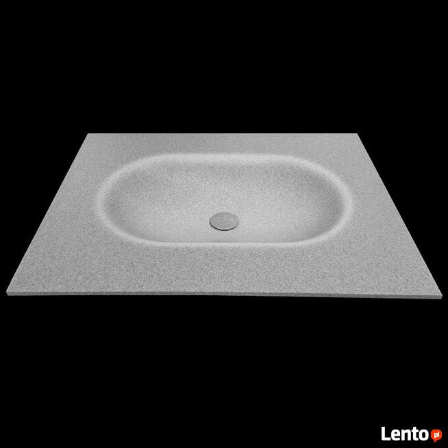 Umywalka wygięta bezpośrednio z blatu kompozytowego
