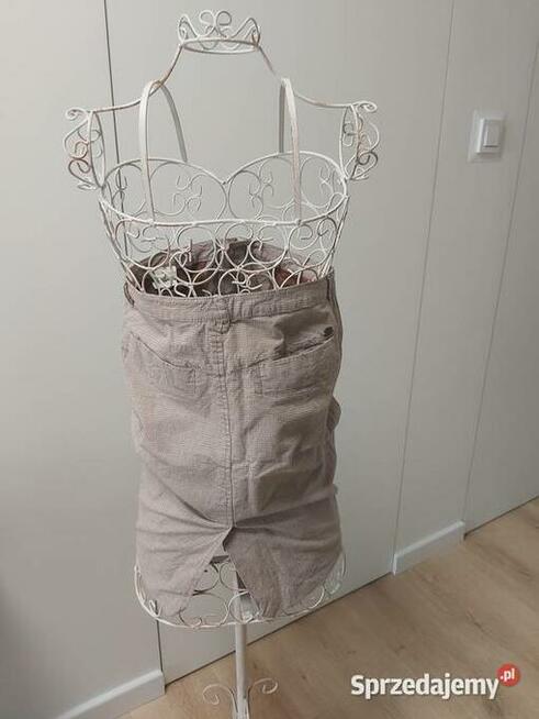 Beżowa, spódniczka w kratkę, rozm. 36/38