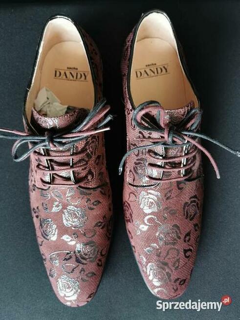 Eleganckie półbuty Rozm.44 BORDO Skóra JAK NOWE