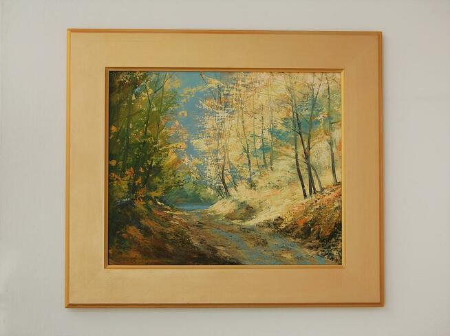 Wąwóz Kazimierz Dolny pejzaż obraz olejny Mirosława Marcinek