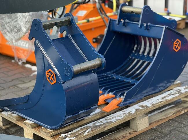 Łyżka do koparki PODSIĘBIERNA AŻUROWA KABLOWA SKARPOWA