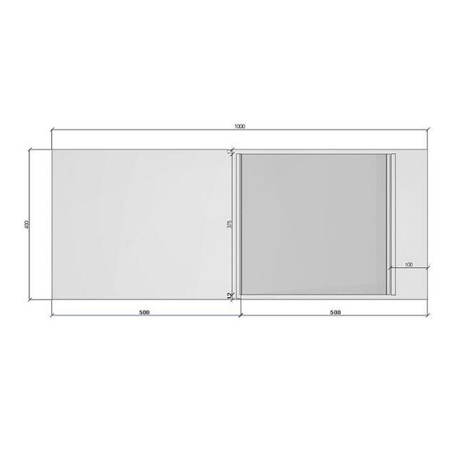 Umywalka łazienkowa z odpływem szczelinowym bocznym