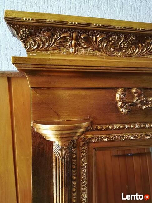 Barokowe Lustro 133x97 Drewniana rama Retro Vintage Glamour