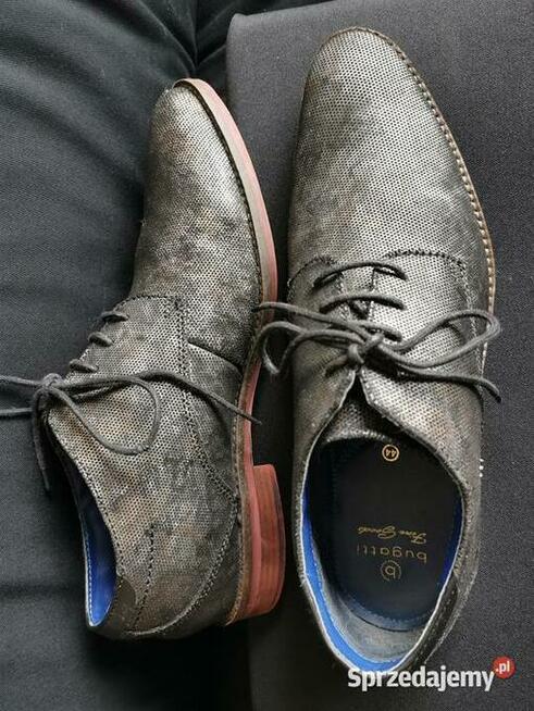 BUGATTI klasyczne półbuty męskie Rozm.44 Jak NOWE