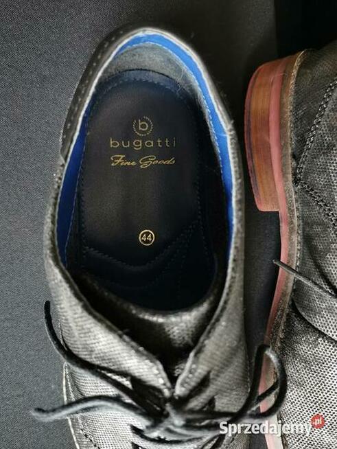 BUGATTI klasyczne półbuty męskie Rozm.44 Jak NOWE