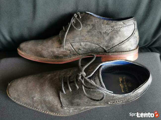 BUGATTI klasyczne półbuty męskie Rozm.44 Jak NOWE