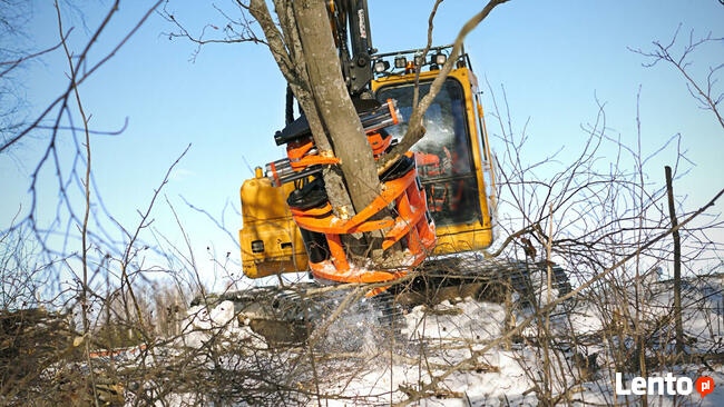 GŁOWICA do ścinania drzew krzewów gałęzi do mini koparki 1.5