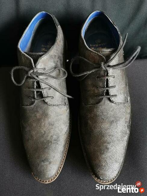 BUGATTI klasyczne półbuty męskie Rozm.44 Jak NOWE