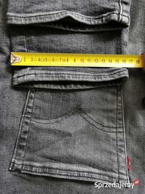 Levis 512 SZARE jeansy elastyczne W33 L32 JAK NOWE