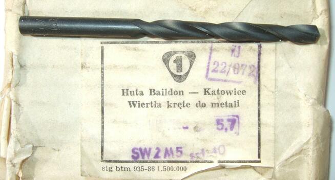 WIERTŁO DO METALU NWKc 9,5 HSS POLDI CZESKIE WERKO BAILDON B