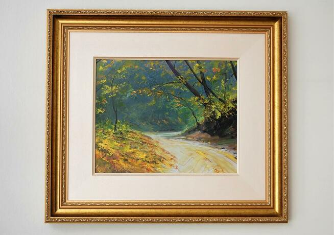 Wąwóz Kazimierz Dolny pejzaż obraz olejny Mirosława Marcinek