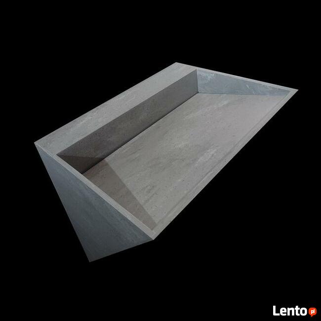 Umywalka jednoosobowa z odpływem liniowym (solid surface)