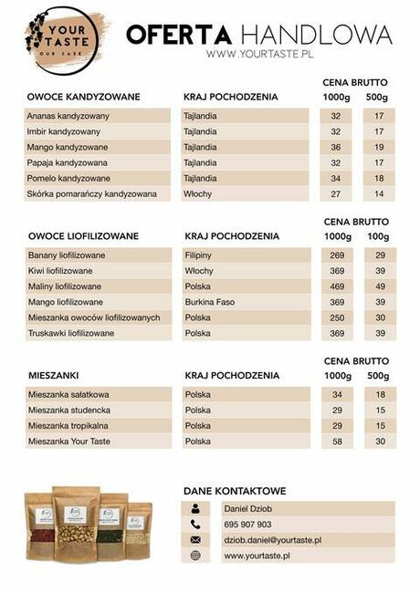 BAKALIE - ORZECHY, OWOCE SUSZONE, NASIONA - DARMOWA DOSTAWA