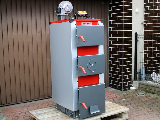 Nowy kocioł piec na drewno węgiel 30KW >250m2 Pleszew Kotły