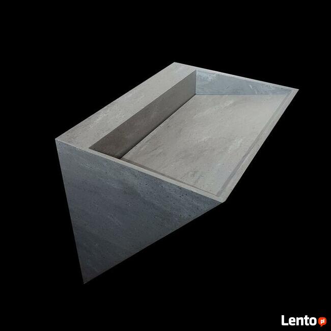 Umywalka jednoosobowa z odpływem liniowym (solid surface)