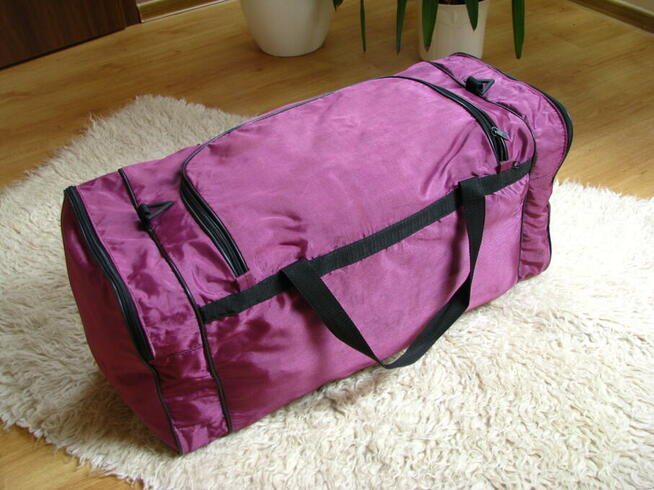 Duża, mocna torba turystyczno-sportowa 3-komorowa