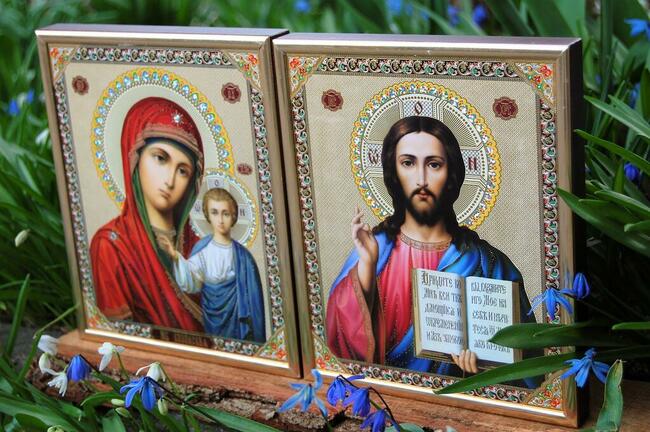 Ikona Matka Boża Kazańska, Jezus Chrystus Pantokrator