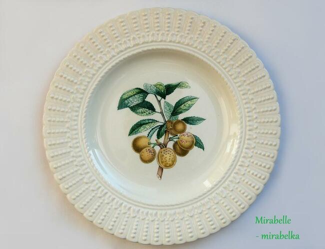 Talerze botaniczne vintage, Royal Cauldon, Anglia, kamionka