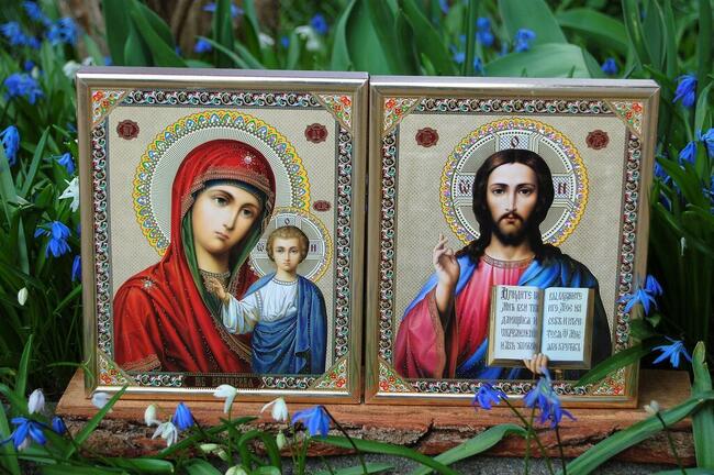 Ikona Matka Boża Kazańska, Jezus Chrystus Pantokrator