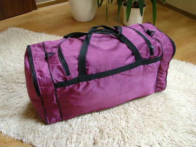 Duża, mocna torba turystyczno-sportowa 3-komorowa