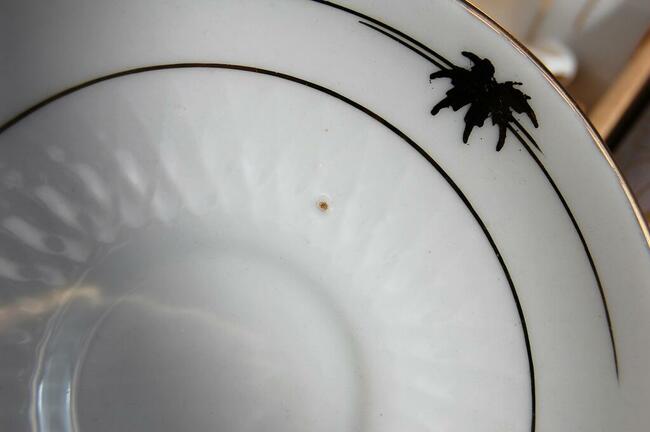 Filiżanki espresso biała porcelana chińska złocona vintage