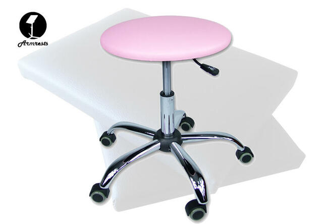 Taboret / stołek obrotowy – do studia (Różowy)