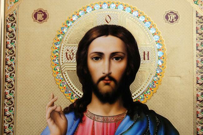 Ikona Matka Boża Kazańska, Jezus Chrystus Pantokrator
