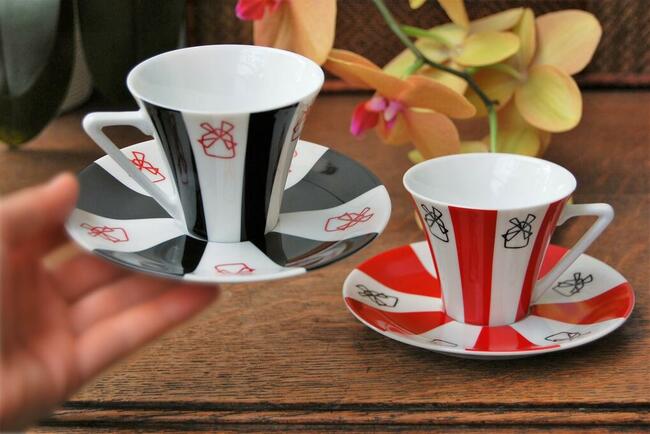 Filiżanki espresso Moulin Rouge, porcelana Limoges