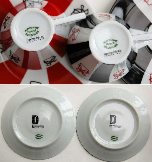 Filiżanki espresso Moulin Rouge, porcelana Limoges