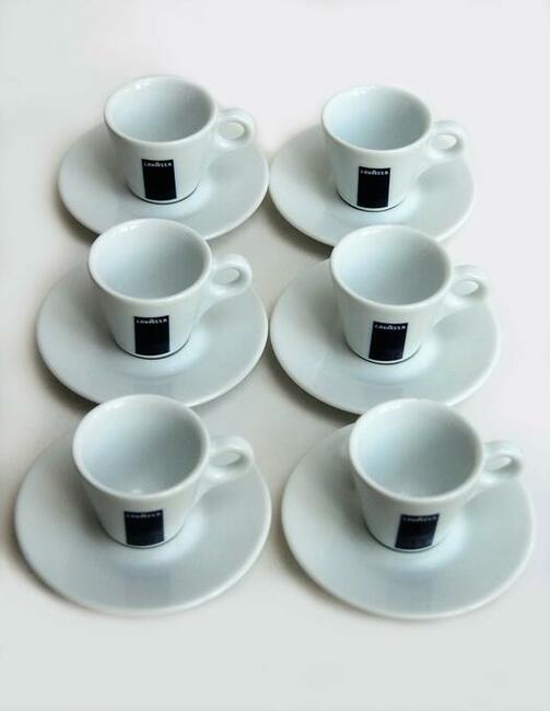 Komplet 6 filiżanek do espresso Lavazza, porcelana dAncap