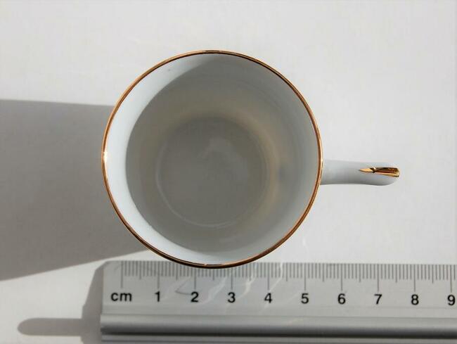 Filiżanki espresso biała porcelana chińska złocona vintage