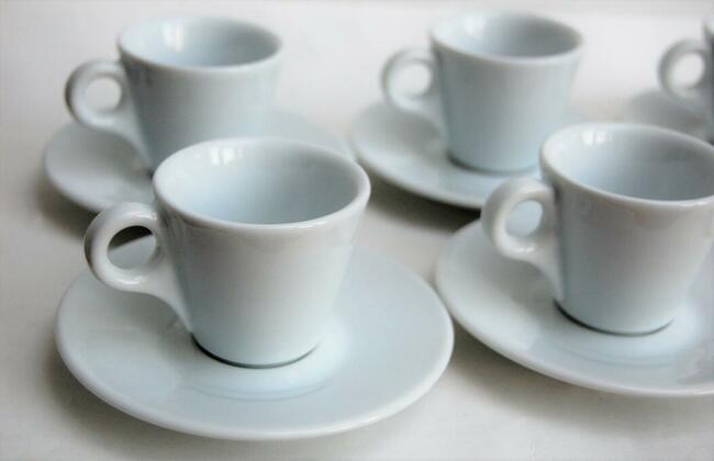 Komplet 6 filiżanek do espresso Lavazza, porcelana dAncap