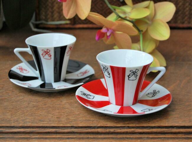 Filiżanki espresso Moulin Rouge, porcelana Limoges