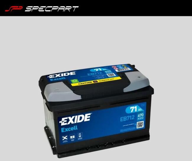 Akumulator 71Ah 670A Exide Excell