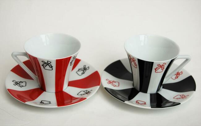 Filiżanki espresso Moulin Rouge, porcelana Limoges