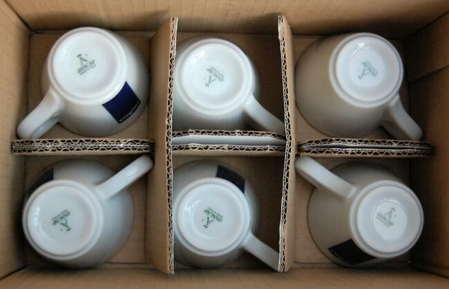 Komplet 6 filiżanek do espresso Lavazza, porcelana dAncap