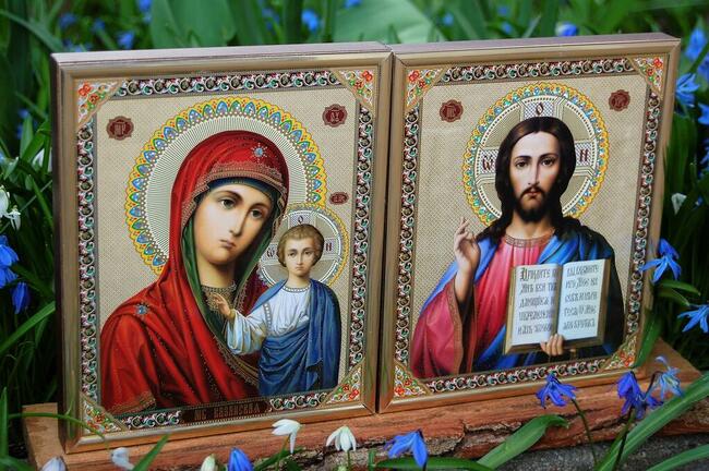 Ikona Matka Boża Kazańska, Jezus Chrystus Pantokrator