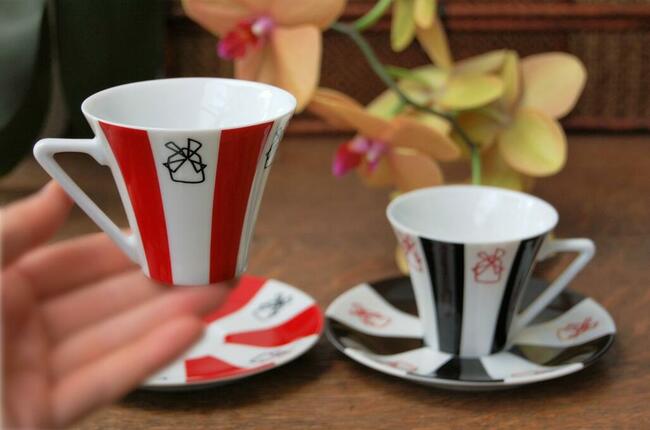Filiżanki espresso Moulin Rouge, porcelana Limoges