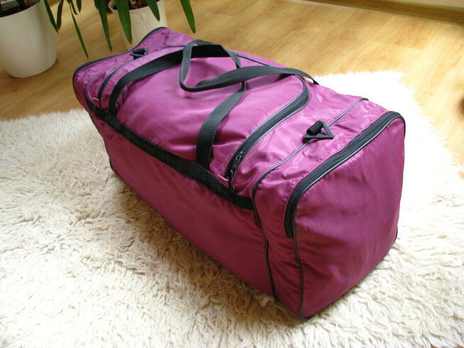 Duża, mocna torba turystyczno-sportowa 3-komorowa