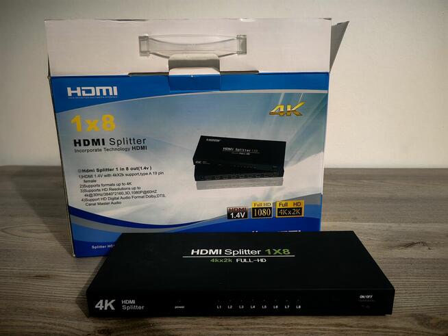 Rozdzielacz HDMI 4K 1x8